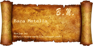 Baza Metella névjegykártya